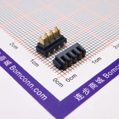 MINI小款立贴刀片电池座 2.0间距4PIN母座2.5H公座5.3H