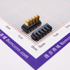 MINI小款立贴刀片电池座 2.0间距5PIN母座2.5H公座5.3H